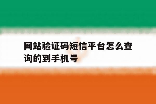 网站验证码短信平台怎么查询的到手机号 网站验证码短信平台怎么查询的到手机号