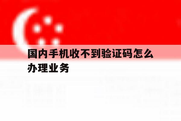 国内手机收不到验证码怎么办理业务 国内手机收不到验证码怎么办理业务