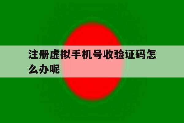 注册虚拟手机号收验证码怎么办呢