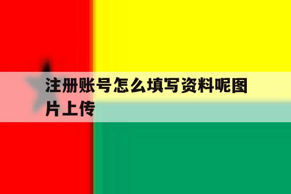 注册账号怎么填写资料呢图片上传