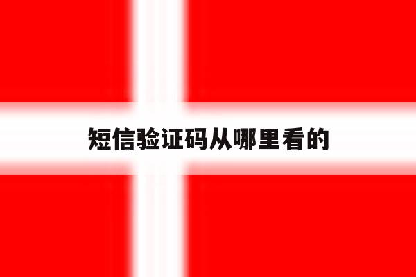 短信验证码从哪里看的 短信验证码从哪里看的