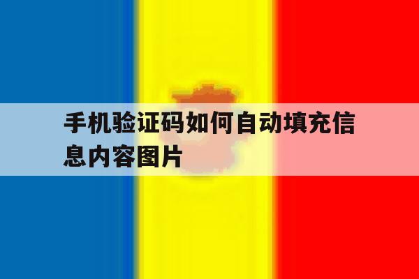 手机验证码如何自动填充信息内容图片 手机验证码如何自动填充信息内容图片