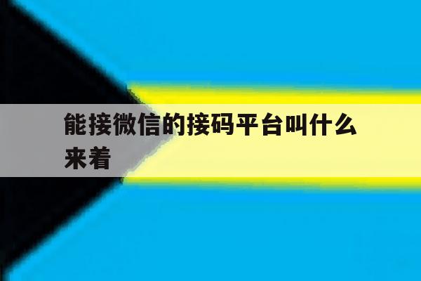 能接微信的接码平台叫什么来着 能接微信的接码平台叫什么来着