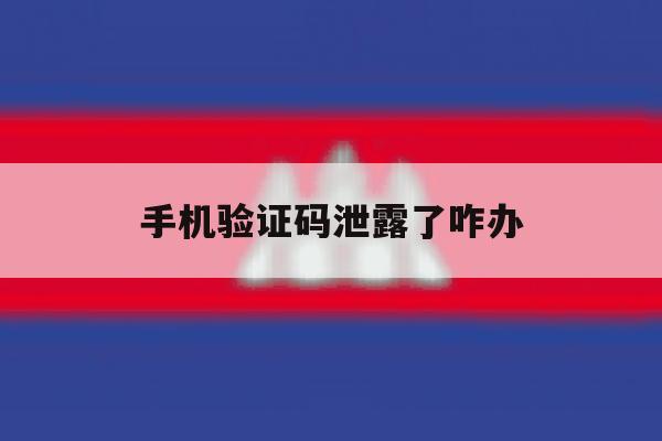 手机验证码泄露了咋办 手机验证码泄露了咋办
