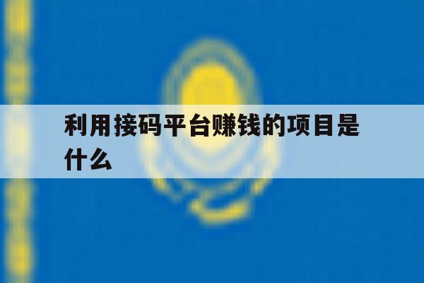 利用接码平台赚钱的项目是什么 利用接码平台赚钱的项目是什么