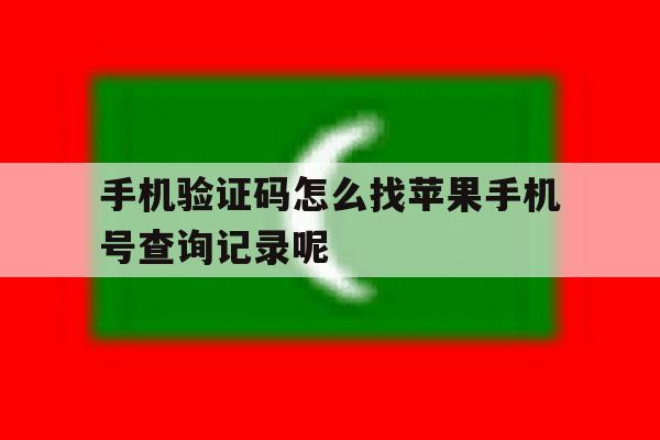 手机验证码怎么找苹果手机号查询记录呢的简单介绍 手机验证码怎么找苹果手机号查询记录呢的简单介绍