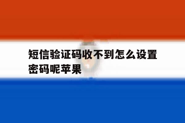 短信验证码收不到怎么设置密码呢苹果 短信验证码收不到怎么设置密码呢苹果