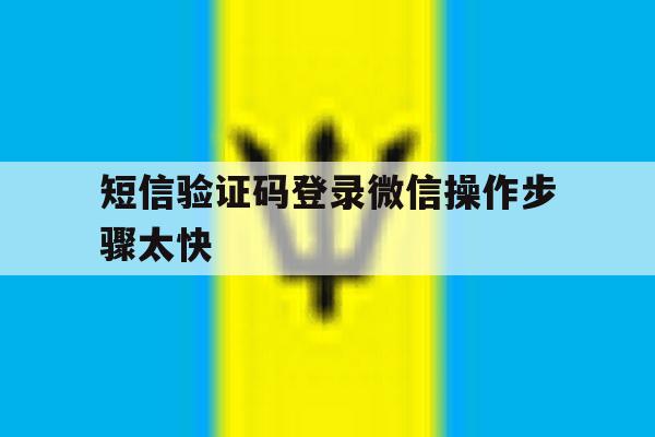 短信验证码登录微信操作步骤太快
