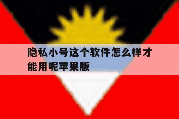 隐私小号这个软件怎么样才能用呢苹果版 隐私小号这个软件怎么样才能用呢苹果版