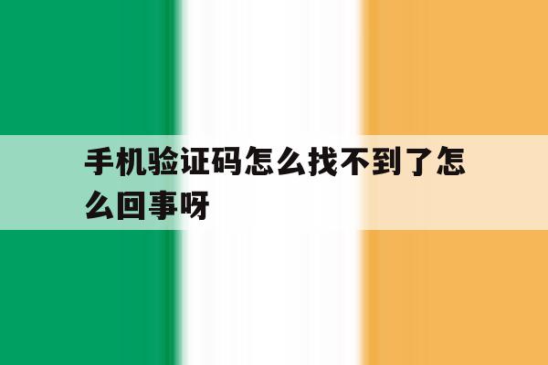 手机验证码怎么找不到了怎么回事呀 手机验证码怎么找不到了怎么回事呀