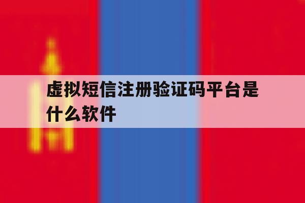 虚拟短信注册验证码平台是什么软件