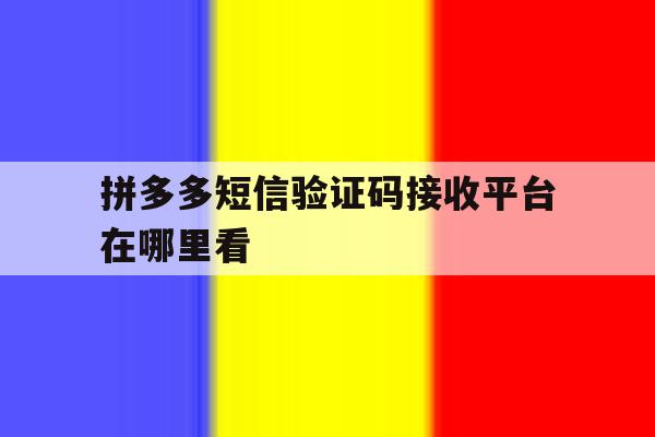 拼多多短信验证码接收平台在哪里看 拼多多短信验证码接收平台在哪里看